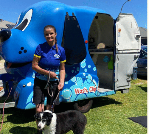 Yvette, Blue Wheelers Edgewater. WA. Dog Groomer.